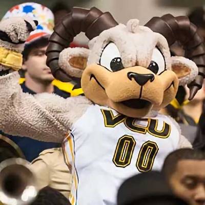 VCU Mascot Rodney Ram cheering